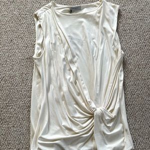 MM LaFleur Ivory Sleeveless Top